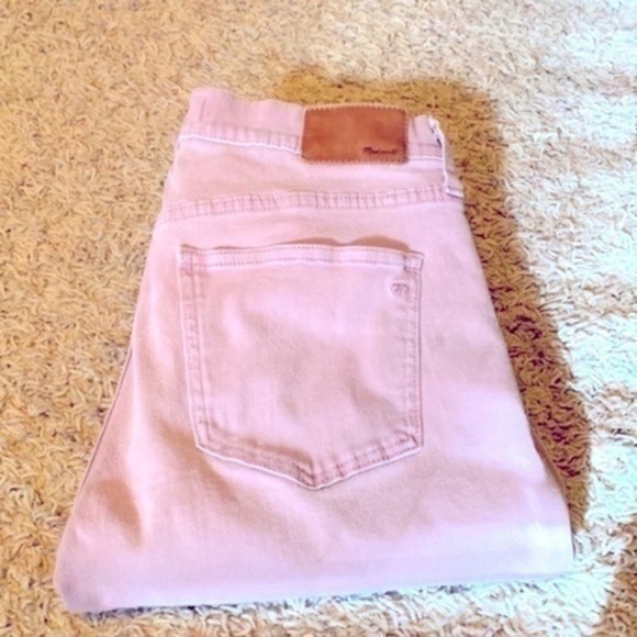 Madewell Denim - Madewell pink jeans high riser skinny skinny crop